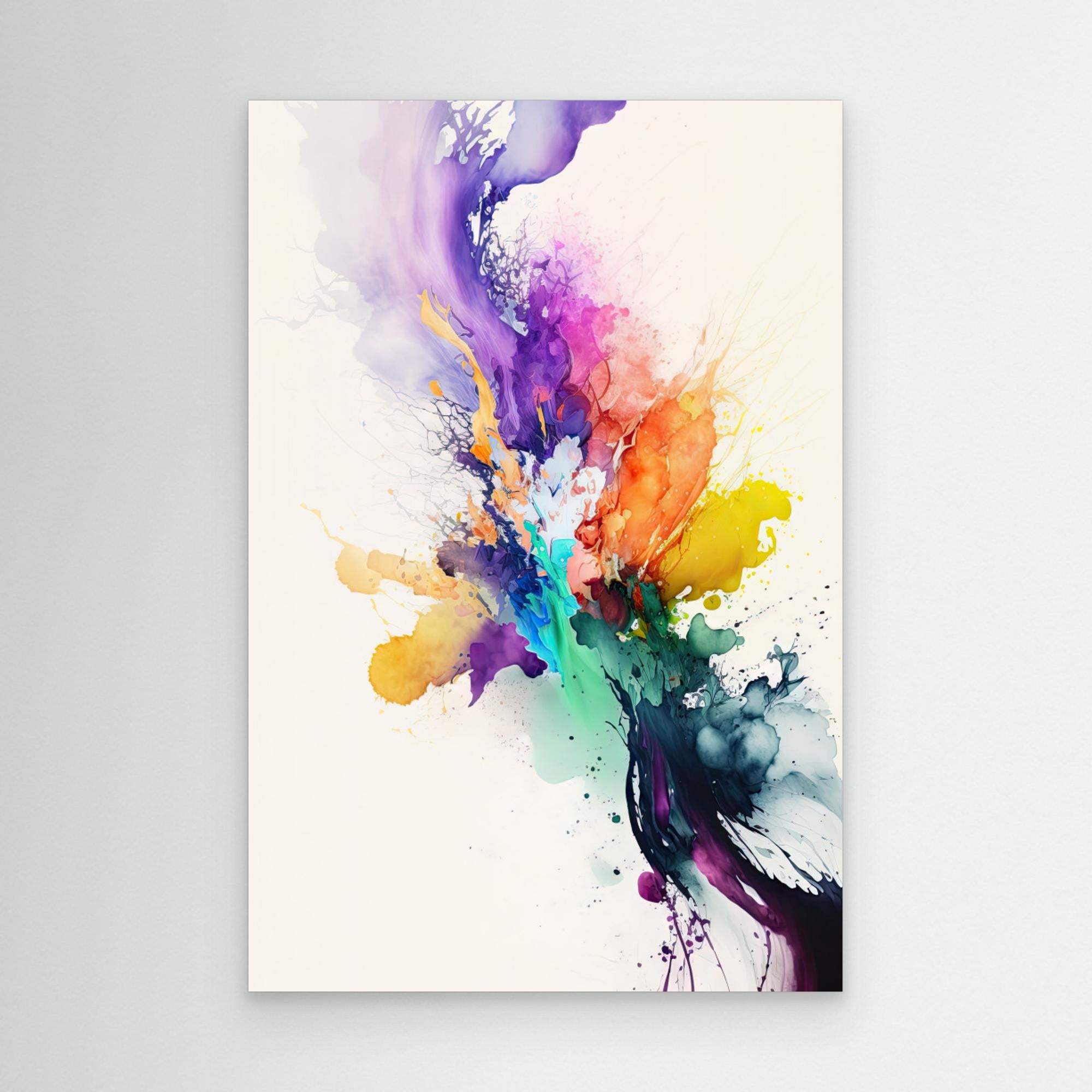 Drinking Vine abstract canvas print - main view showing vibrant colours and modern design.

