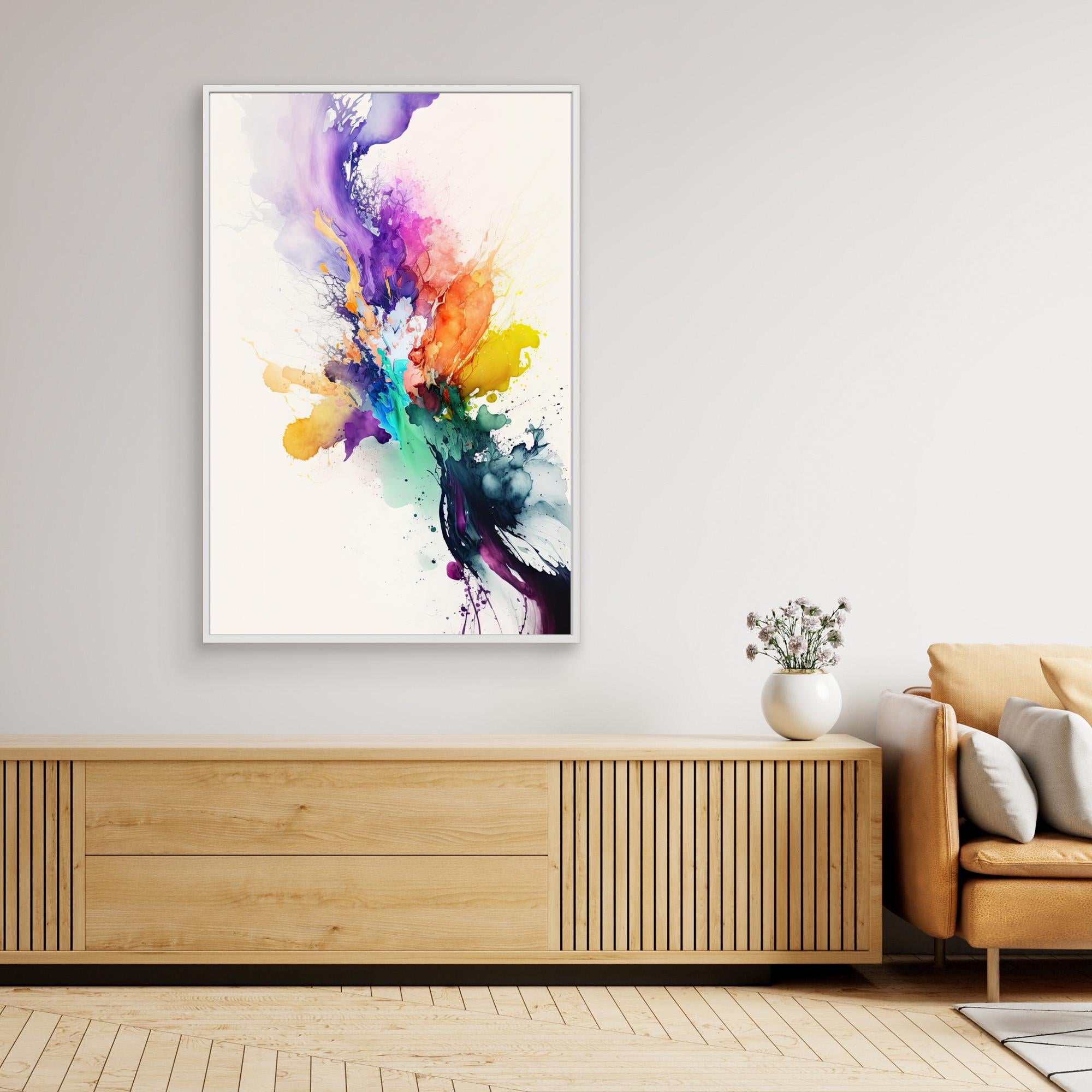 Drinking Vine canvas - lifestyle view displaying artwork in modern interior setting.
