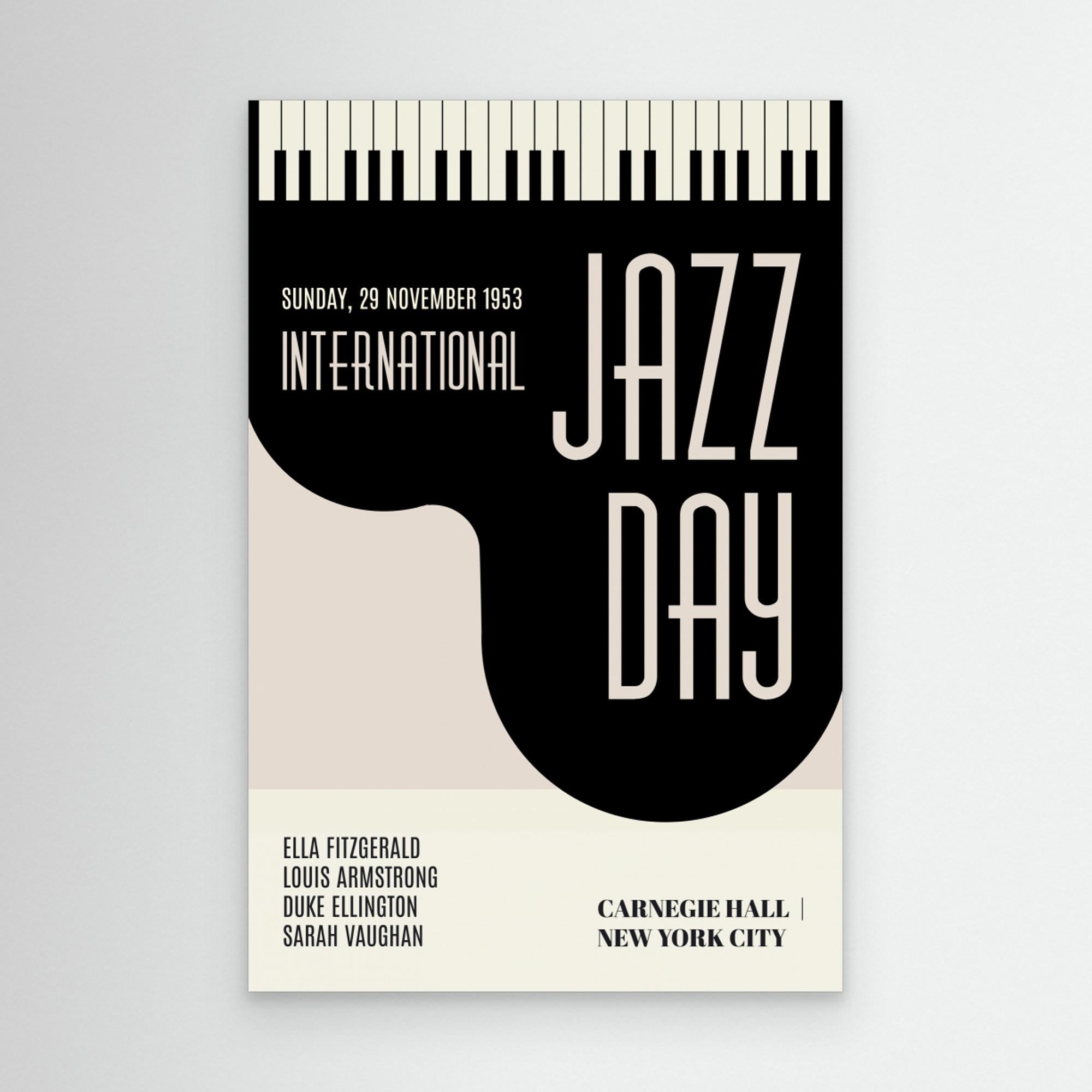 Jazzy Days abstract canvas art print featuring vibrant jazz-inspired colors and dynamic composition
