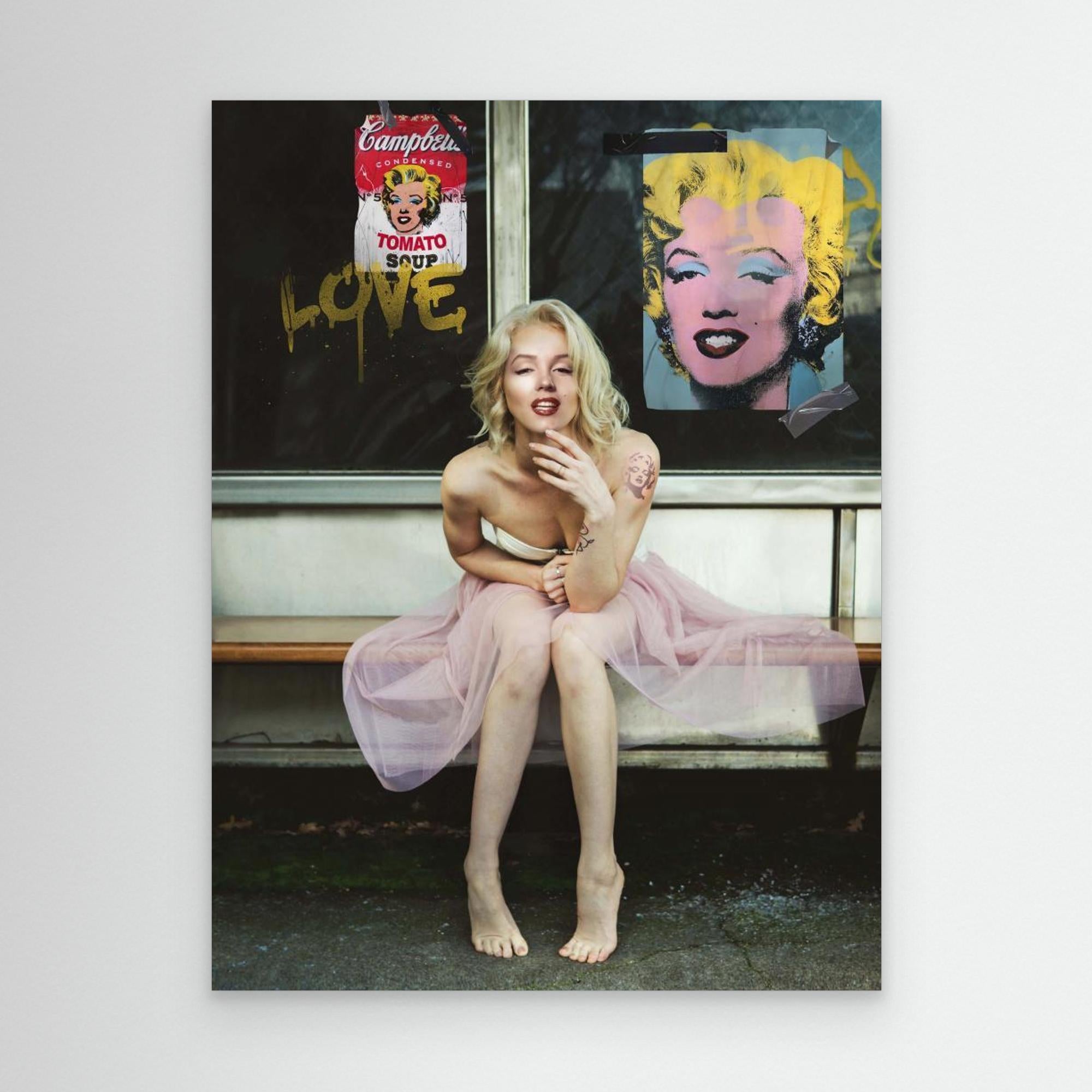New Marilyn by Dikhotomy canvas print - contemporary pop art portrait with vibrant colours.
