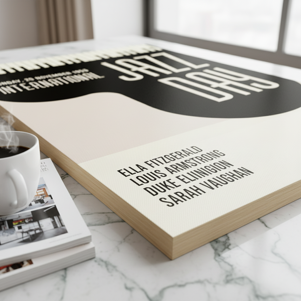 Close-up detail of Jazzy Days canvas art print showing premium quality texture and vibrant colours
