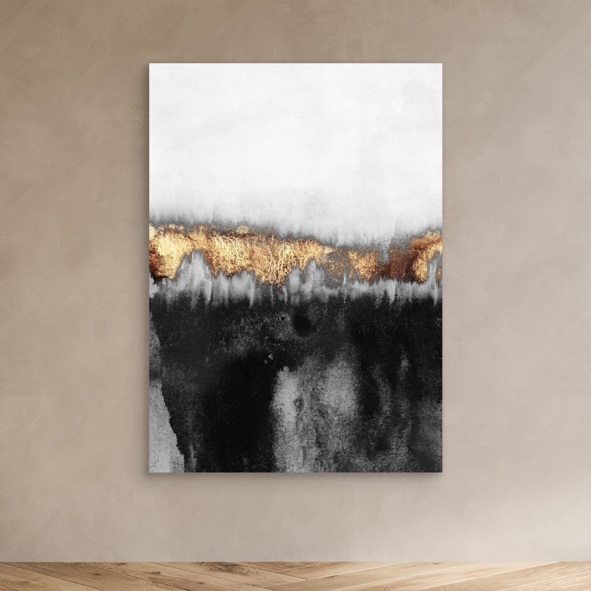 Gloomy by Elisabeth Fredriksson abstract canvas print - main view showing modern moody artwork.
