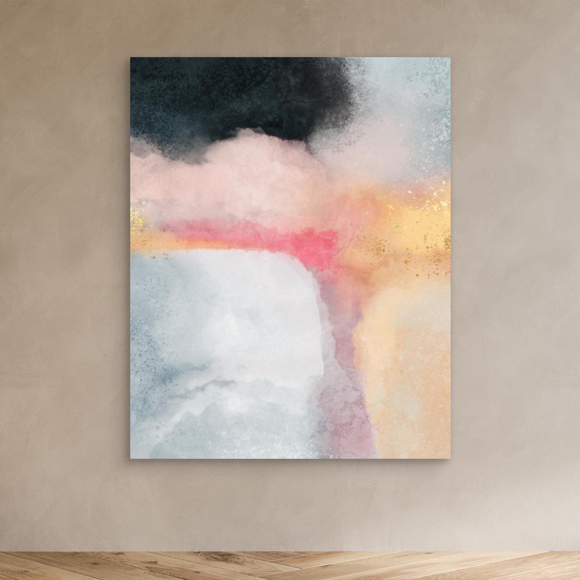 Billow abstract canvas print - main view showing flowing organic design.
