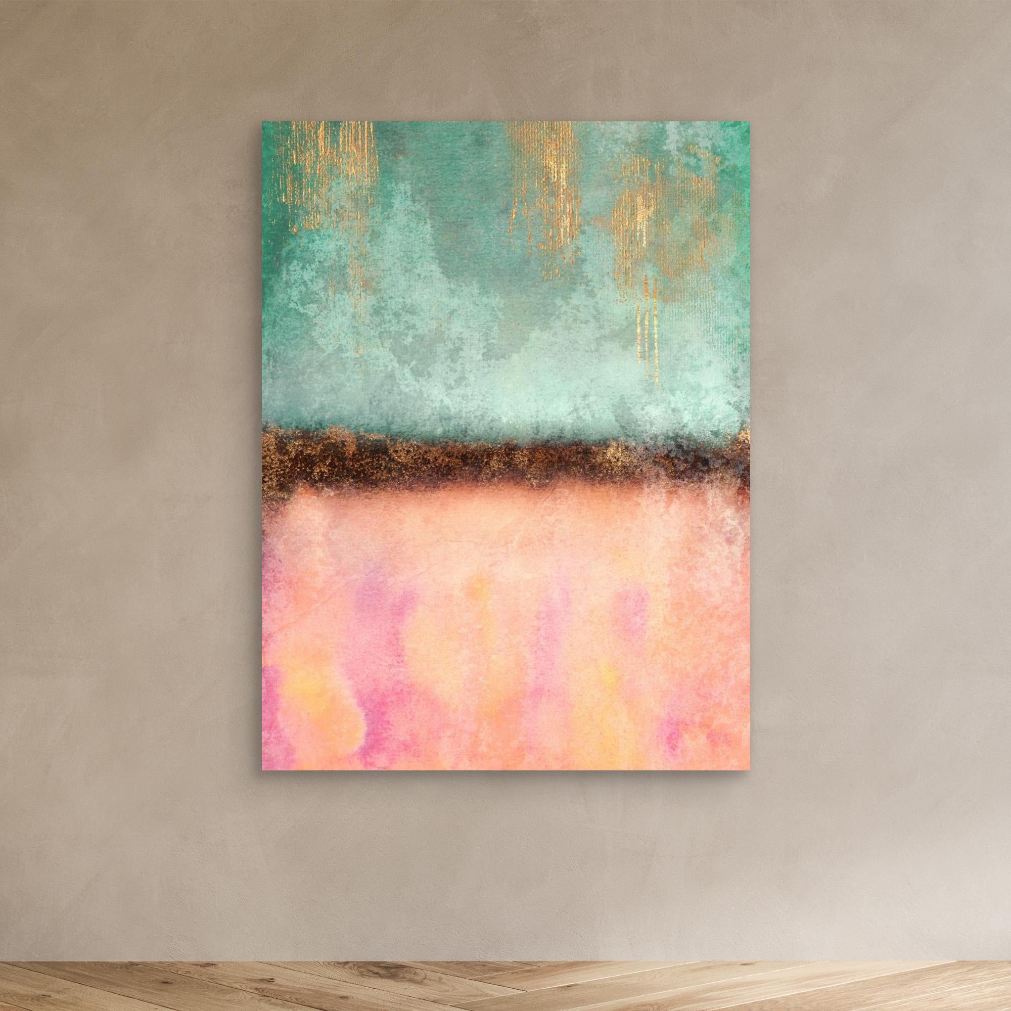 Summer abstract canvas print - main view showing vibrant colourful design.

