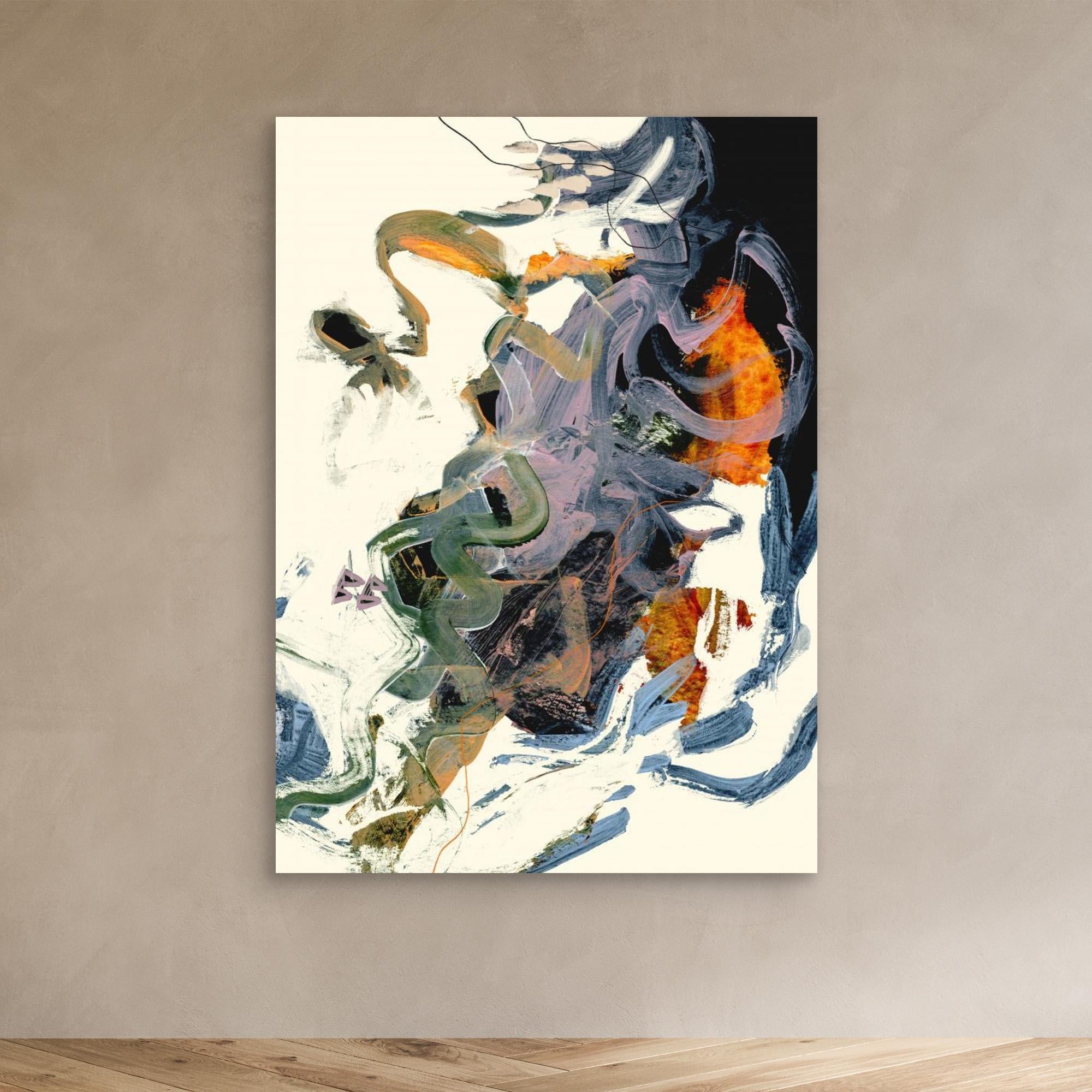 Theone  contemporary abstract canvas print - main view showing striking modern design.
